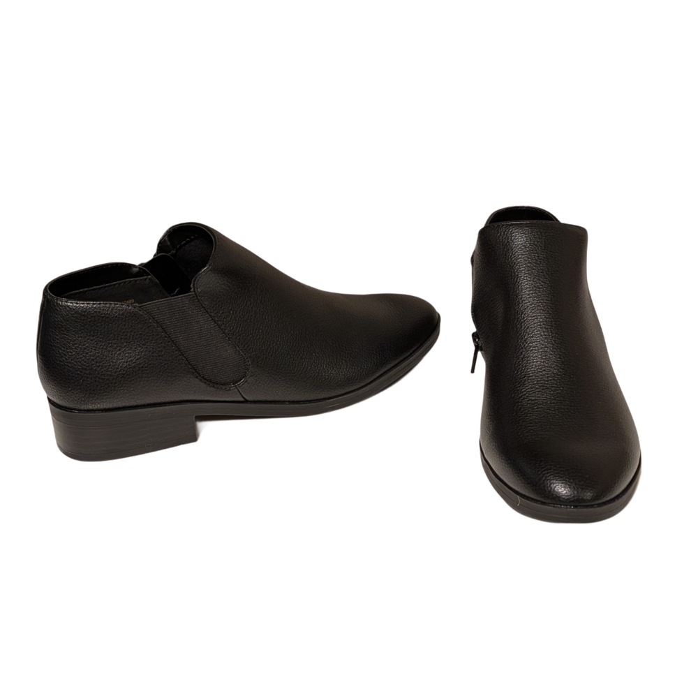 Kensie Black Leather Ankle Booties - Picture 6 of 9